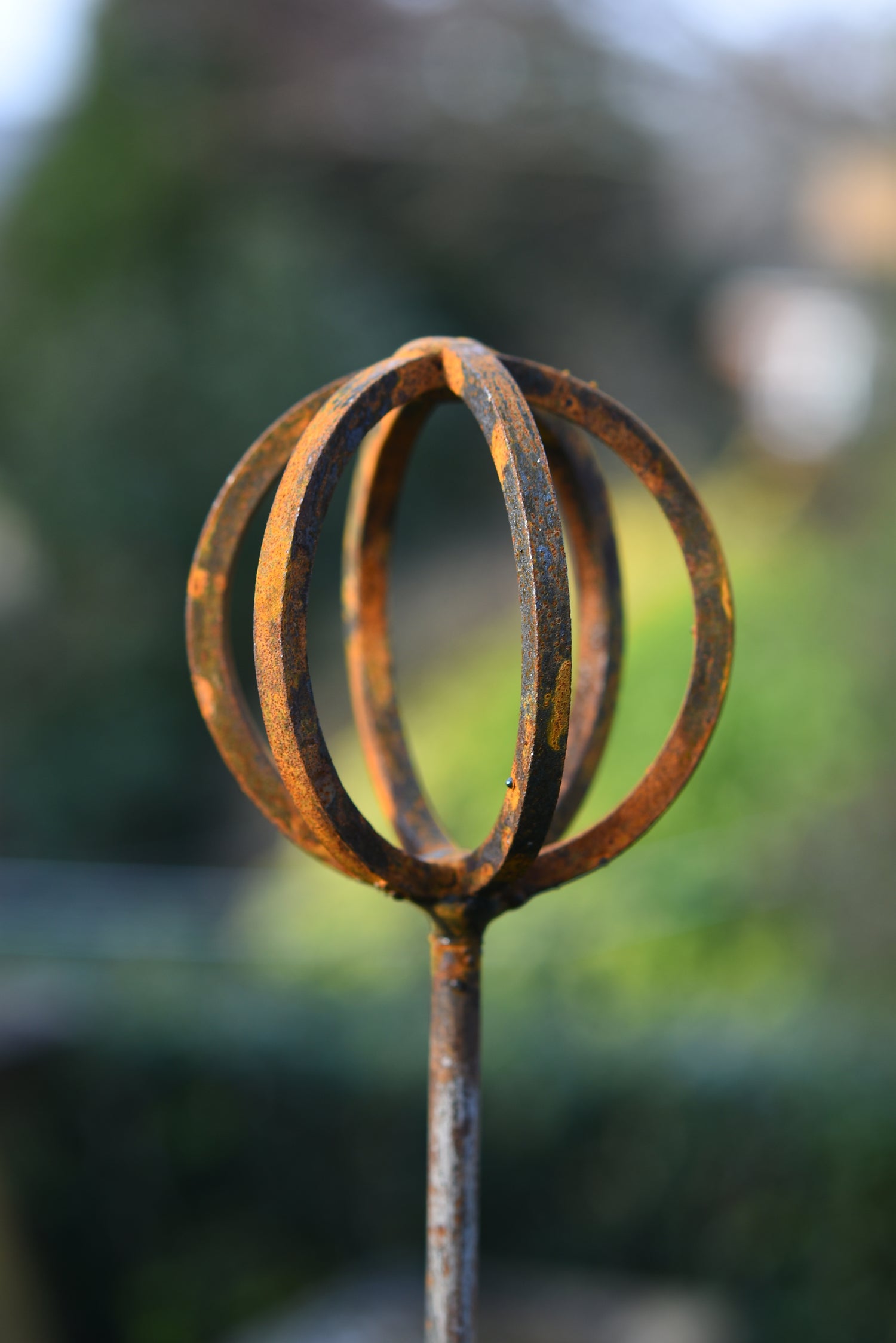 Rusty Metal Garden Baskets