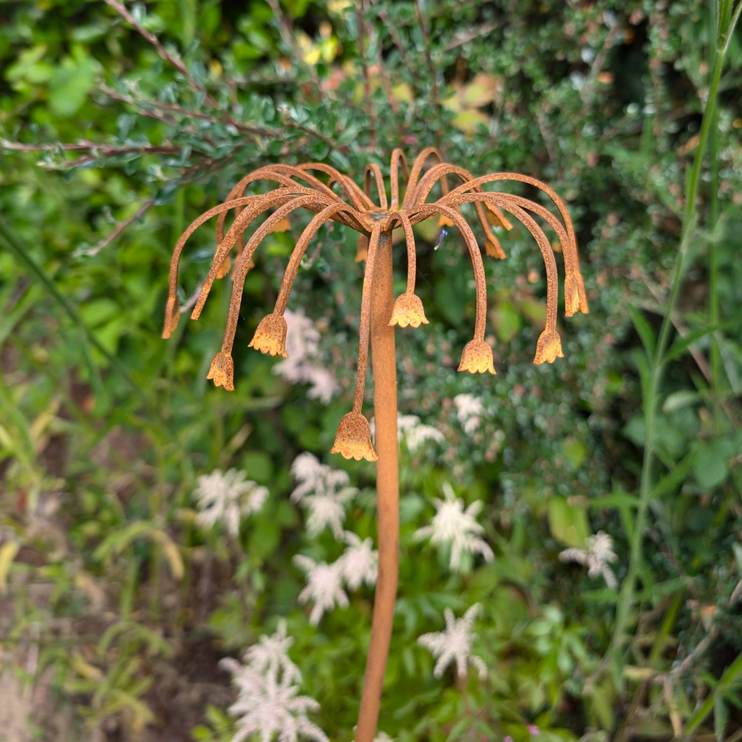 rusty metal flower