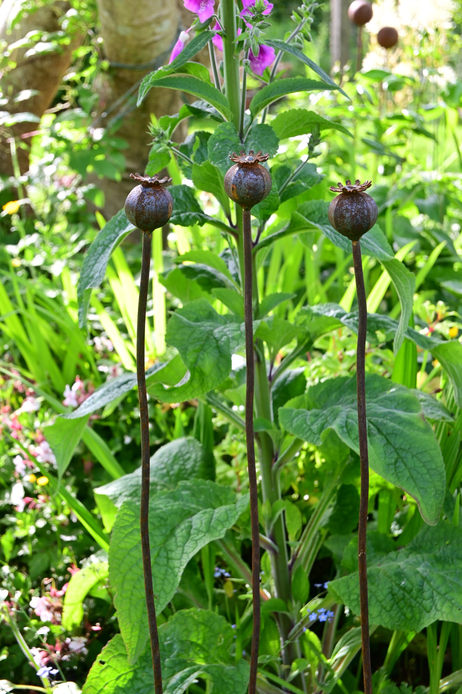 metal flower garden ornament