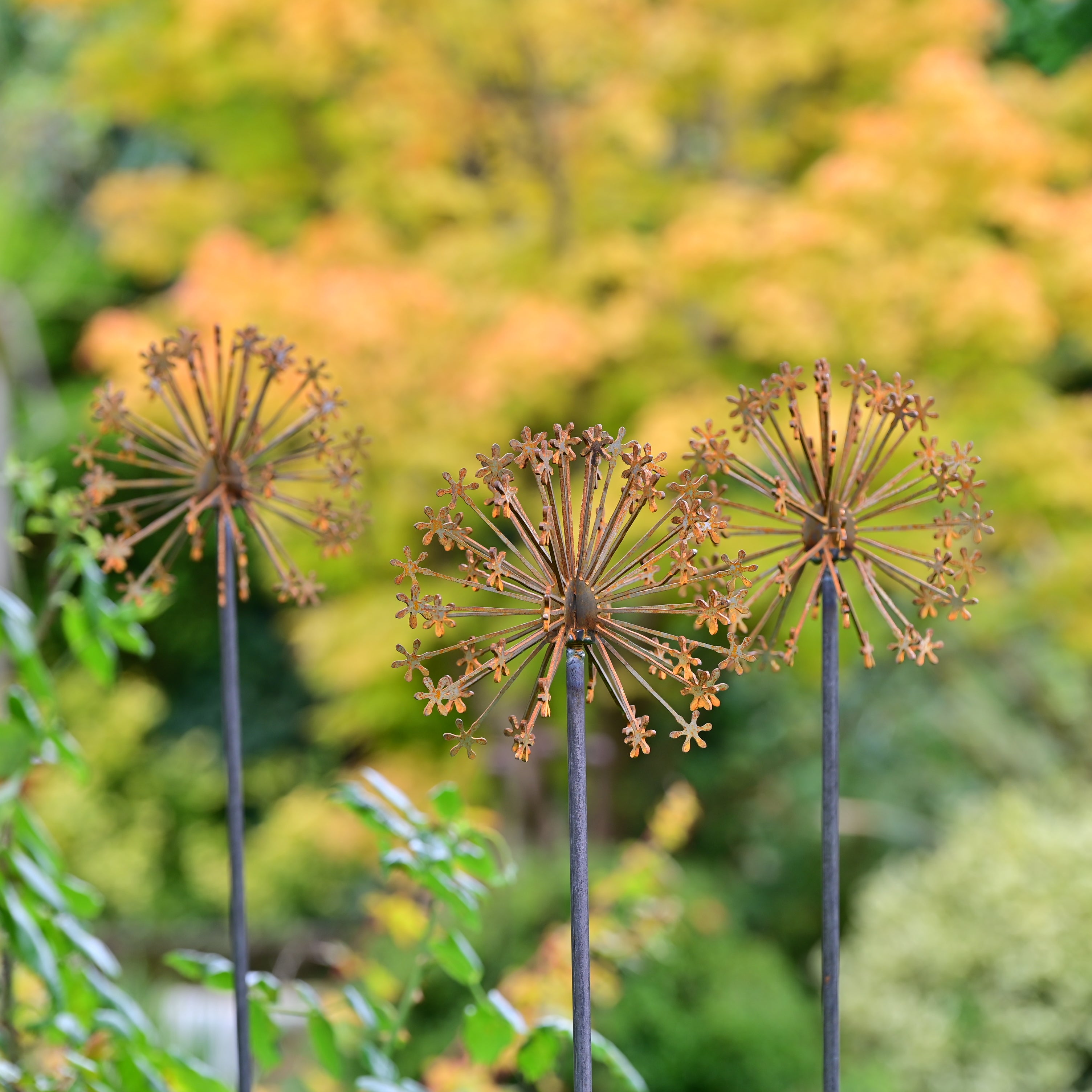 metal flower garden ornaments