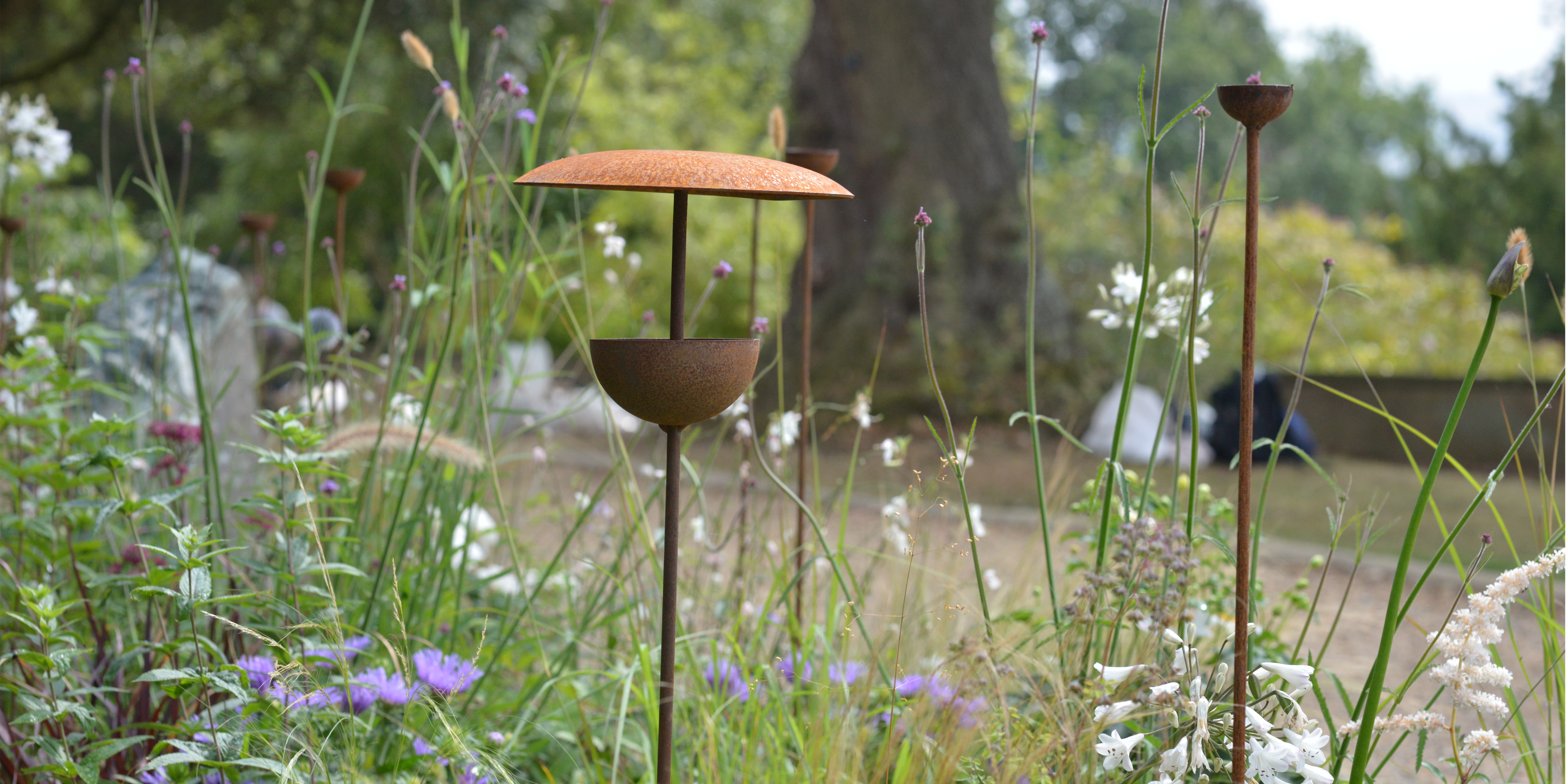 rusty garden ornaments